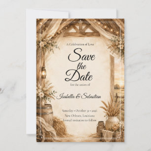 Rustic Barn Wedding Save The Date