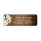 Rustic Barn Wood Blush White Floral Return Address