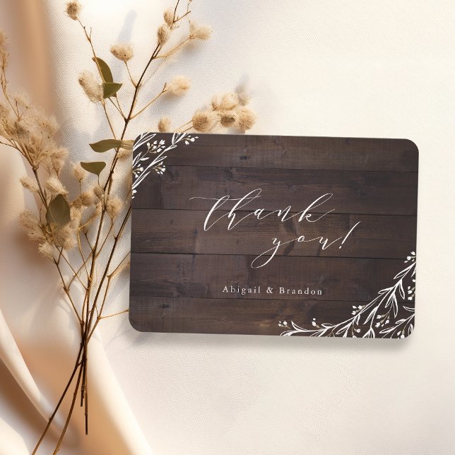 Rustic Barn Wood Boho Floral Country thank you (Rustic Barn Wood Boho Floral Country thank you)