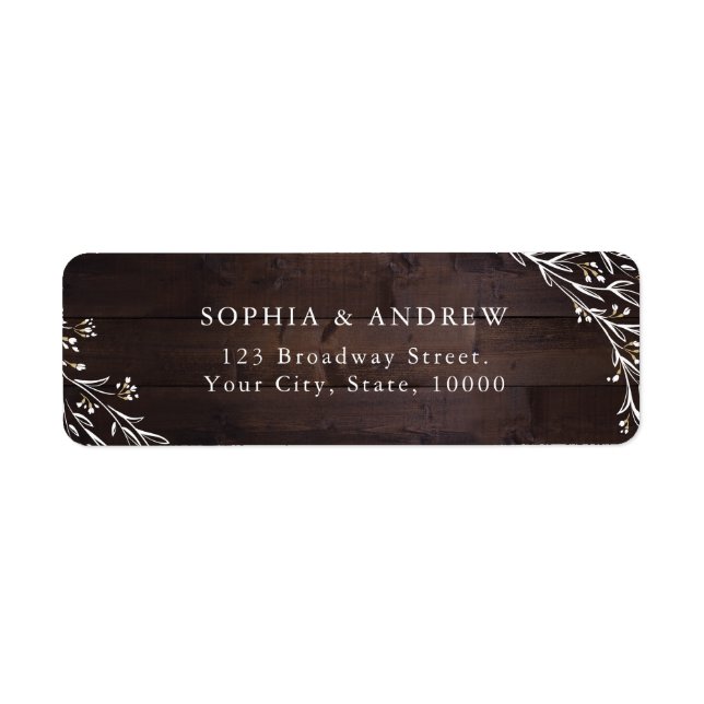 Rustic Barn Wood Boho Floral Country Wedding (Front)