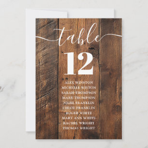 Rustic Barn Wood Boho Table Number Seating Chart