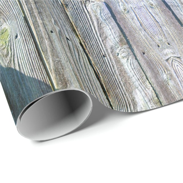 Rustic Barn-wood botanical herbs Wrapping Paper (Roll Corner)