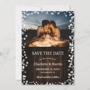 Rustic Barn Wood Lace Burlap Hearts Wedding Photo Save The Date