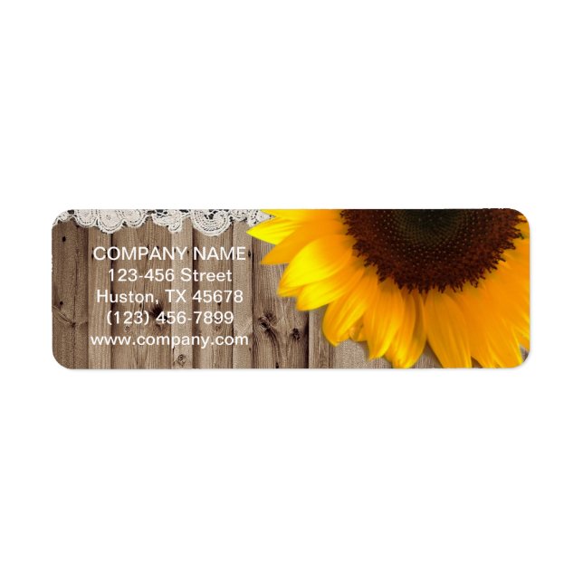 rustic  Barn Wood Lace western country sunflower (Front)