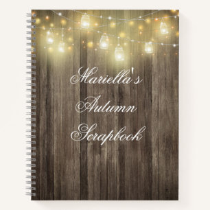 Rustic Barn Wood & Lights Scrapbook Journal
