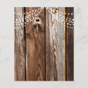 Rustic Barn Wood & Lights Scrapbook Paper