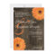 Rustic Barn Wood Orange Daisy Wedding Invitations