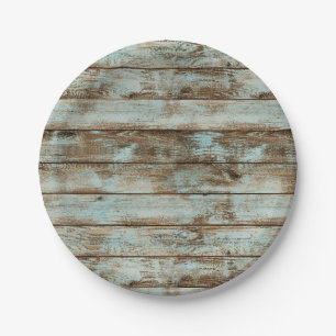 Rustic Barn Wood Paper Plate