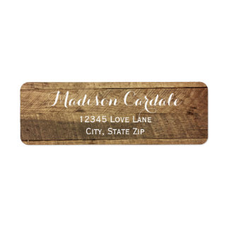Rustic Barn Wood Return Address Labels