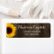 Rustic Barn Wood Sunflower Return Address Labels
