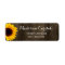 Rustic Barn Wood Sunflower Return Address Labels