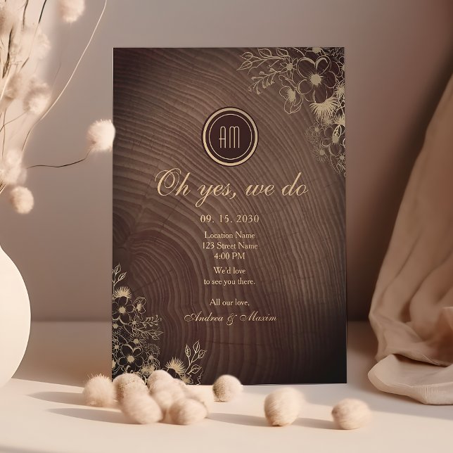Rustic Barn Wood Wedding Reception Invitation (Creator Uploaded)