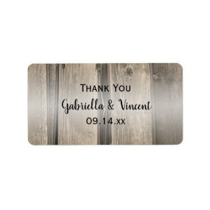 Rustic Barn Wood Wedding Thank You Favour Tag