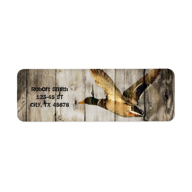 Rustic Barn wood Western Country flying Wild Duck (Front)