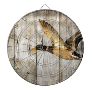 Rustic Barn wood Western Country flying Wild Duck Dartboard