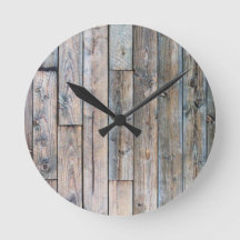 Rustic Barnwood Round Wall Clock