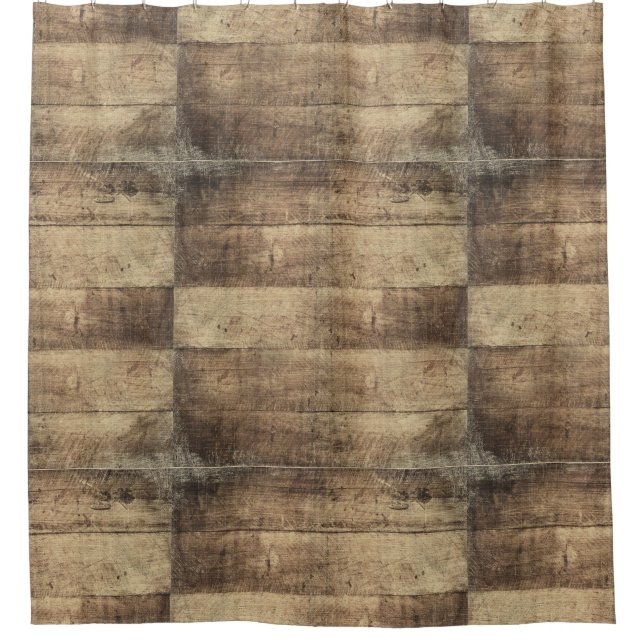 Rustic Barnwood Shower Curtain (Front)