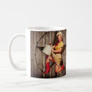 rustic BarnWood texas star western country cowgirl Coffee Mug