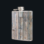 Rustic Barnwood Western Flask<br><div class="desc">Barnwood planks give a great rustic or western feel to this flask!  Great gift for the cowboy in your life,  or as a thank you gift for the groomsmen.</div>