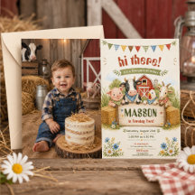 Rustic Barnyard 2nd Birthday kids Party photo