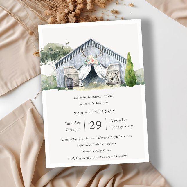 Rustic Barnyard Farm Theme Bridal Shower Invite (Creator Uploaded)