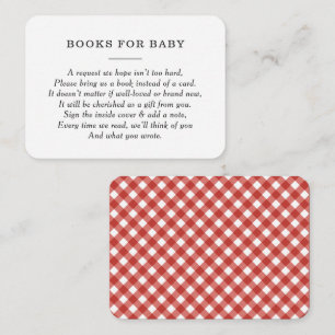 Rustic BBQ Baby Shower Books for Baby Request Enc Enclosure Card