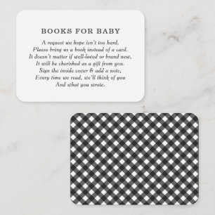  Rustic BBQ Baby Shower Books for Baby Request Enclosure Card