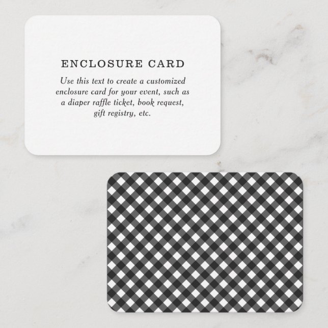  Rustic BBQ Baby Shower Custom Enclosure Card (Front/Back)