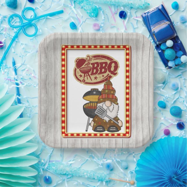 Rustic BBQ Paper Plate (Party)