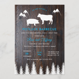 Rustic BBQ Wedding Invitation