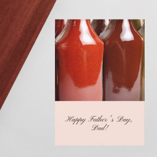 Rustic BBQ with Sauce Bottles Father's Day Card