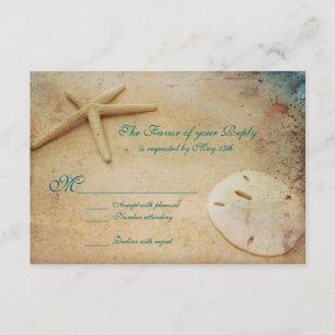 Rustic Beach Destination Wedding RSVP Cards
