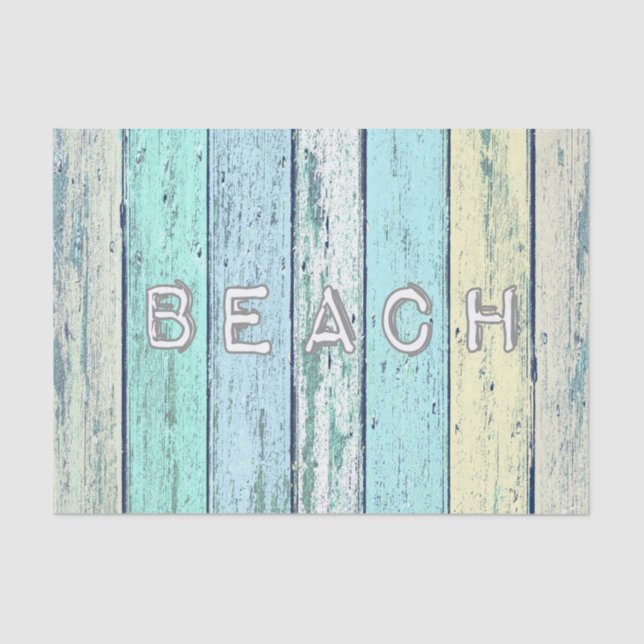 Rustic Beach Driftwood Tissue Paper (Front)