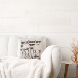 Rustic Beach House Lanterns on Sand Cushion