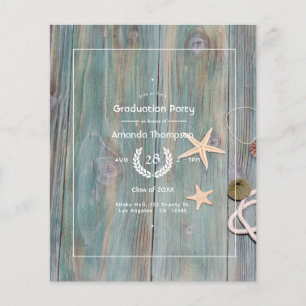 Rustic Beach Nautical Graduation Party Flyer