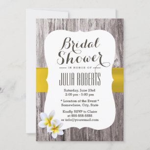 Rustic Beach Summer Floral Bridal Shower Invitation