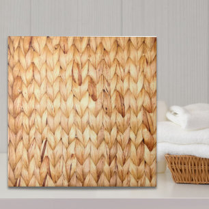 rustic beach tropical island woven wicker tile