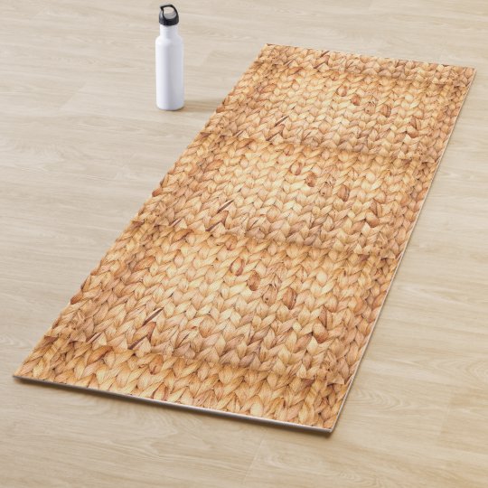 rustic beach tropical island woven wicker yoga mat Zazzle.co.uk