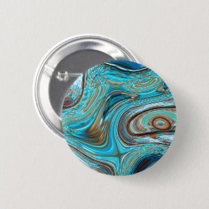 rustic beach Turquoise Woodgrain Teal Barn Wood 6 Cm Round Badge