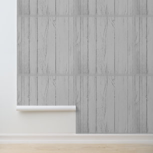 Rustic Beach Wood Grey Grey White Vintage Elegant Wallpaper