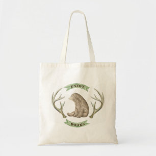 Rustic Bear Custom Library Bag for a Boy