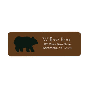 Rustic Bear Customised Address Labels
