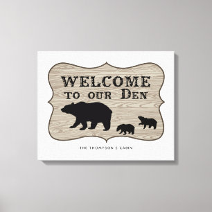 Rustic Bear Den Canvas Print