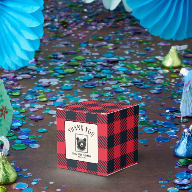 Rustic Bear Nursery Favour Box (Party)