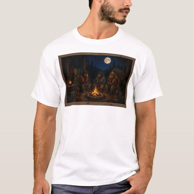 Rustic Bears Camping T-Shirt (Front)
