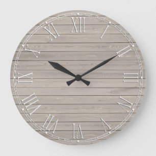 Rustic Beautiful Wood Texture Large Clock