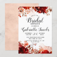 Rustic Beauty Floral Fall Wedding Bridal Shower