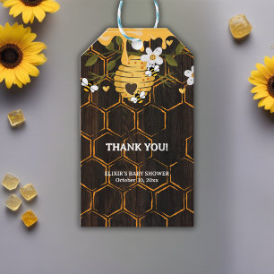 Rustic Beehive Honeybees Baby Shower Gift Tags