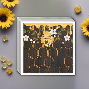 Rustic Beehive Honeybees Baby Shower Napkin