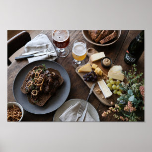 Rustic Beer and Cheese Supper Foodpairing Poster